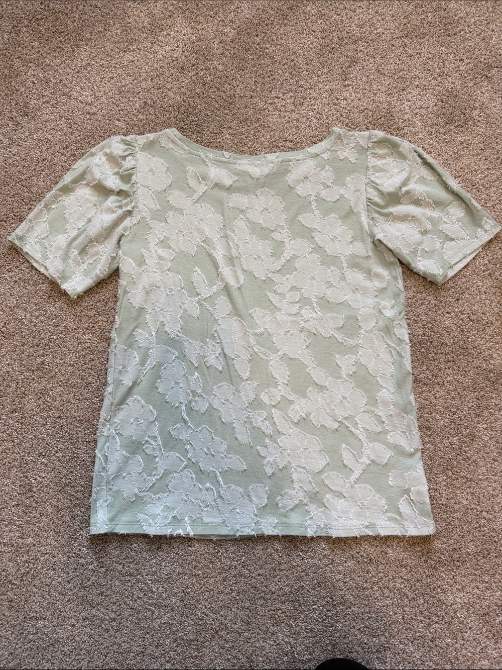 Mint green Loft floral top XS - Picture 4 of 5